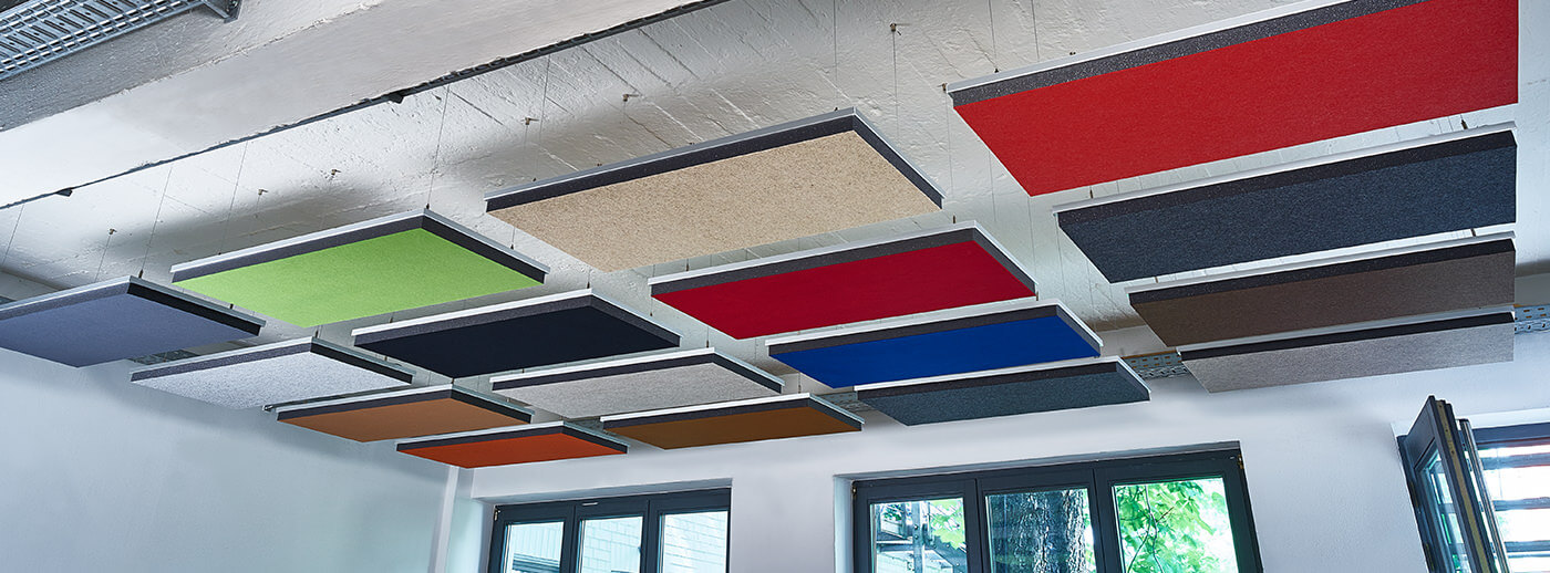 Farbige Designabsorber für Ihr Büro